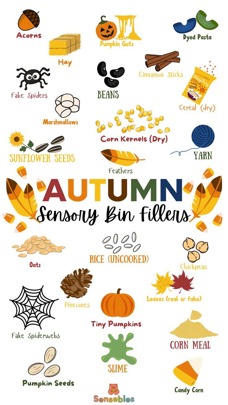 an autumn poster with pumpkins, leaves and other things in the shape of letters