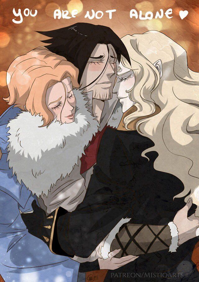 Sypha | Trevor | Alucard Trevor X Sypha, Alucard X Trevor, Castlevania Dracula, Castlevania Lord Of Shadow, Castlevania Netflix, Alucard Castlevania, Castlevania Anime, Trevor Belmont, Stop Drawing