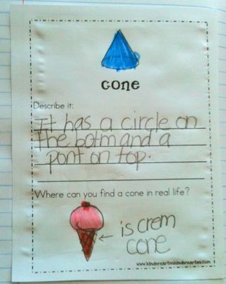 a piece of paper with writing on it and an ice cream cone in the middle