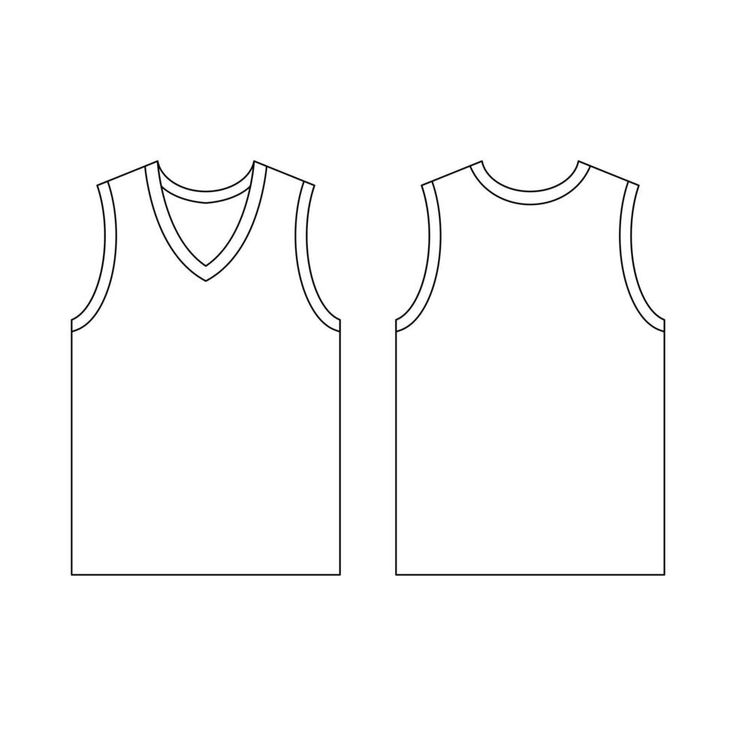 the front and back views of a tank top, with two sides facing each other