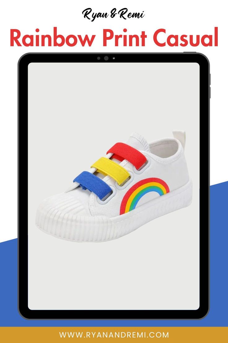 Rainbow Print Casual Canvas Sneakers | Casual canvas sneakers Kids Accessories Fashion, Rainbow Canvas, Diy Fashion Accessories, Fashionable Baby Clothes, Baby Sneakers, Fashion 2024, Baby Boy Fashion, Rainbow Print, Girls Sneakers