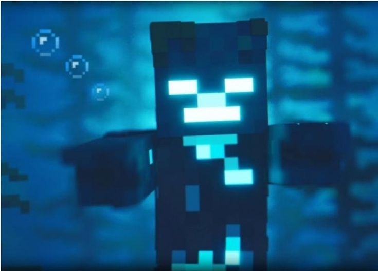 an image of a minecraft character in the dark