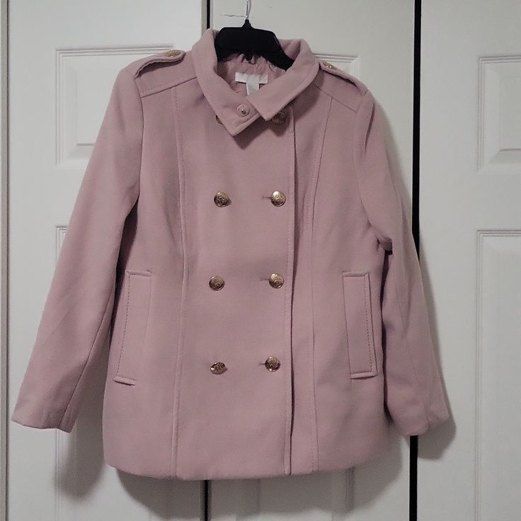 Nwot H&M Pink Peacoat. Ptp 21" & Length 27.5".Shell 87% Polyester, 11% Viscose & 2% Elastane. Lining 100% Polyester Spring Long Sleeve Pea Coat For Cold Weather, Forever 21 Long Sleeve Spring Outerwear, Spring Pea Coat With Pockets For Cold Weather, Forever 21 Long Sleeve Fall Outerwear, Forever 21 Long Sleeve Outerwear For Fall, Forever 21 Winter Outerwear With Pockets, Forever 21 Fitted Winter Outerwear, Casual Pink Outerwear From Forever 21, Fitted Forever 21 Outerwear With Pockets