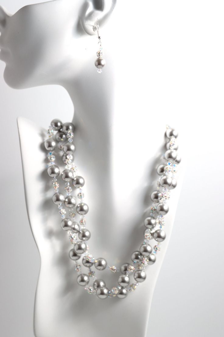 Our Silver Elegance necklace is a stunning accessory that pays tribute to classic elegance with its graceful, cascading strands of pearls, rhinestones and crystals. Featuring gorgeous Swarovski© glass pearls in different hues, a sparkling rhinestone ball and Swarovski© Crystals. Silver chain is adjustable ready to fit any outfit. Make it your own, and wear it in any way that suits you. Silver Strand, Murano Glass Beads, Swarovski Pearls, Classic Elegance, Artisan Jewelry, Semiprecious Stones, Precious Stones, Freshwater Pearls, Silver Chain