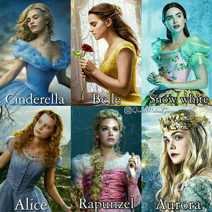 there are many different princesses in this picture