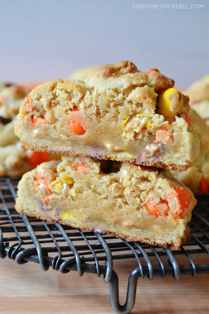 some cookies are stacked on top of each other and ready to be eaten or eaten