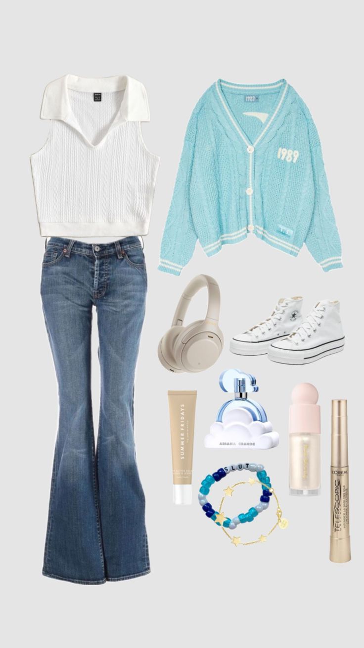 1989 cardigan inspo 💙🤍 1989 Cardigan, Outfit Inspo Casual, Cardigan Outfits, Fitness Inspo, Connect With People, Your Aesthetic, Creative Energy, Taylor Swift, Swift