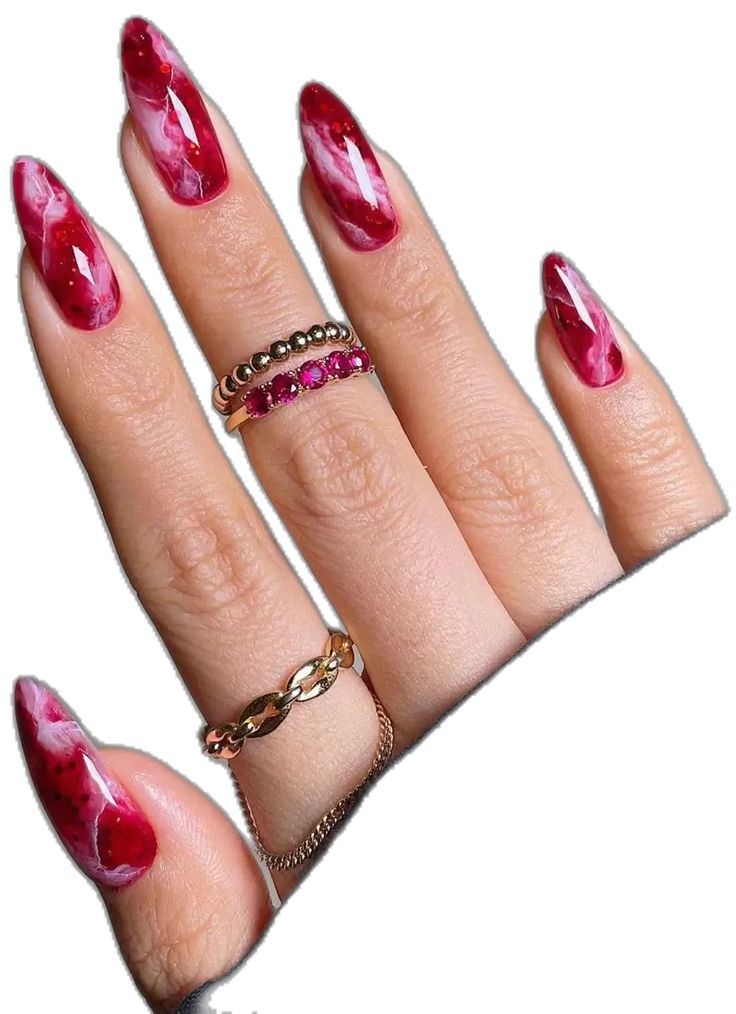 Elevate your nail game with these mesmerizing marble nails. If you’re looking for red marble nail ideas for example, you’ll find so many amazing designs in this article! Marble Red Nails, Red Marble Nails, Halloween Bat Nails, Marmor Nails, Martini Nails, Ocean Nail Art, Black Marble Nails, Water Marble Nail Art, Nautical Nails