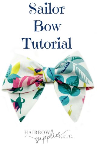 an image of a bow with the words sailor bow tutor on it