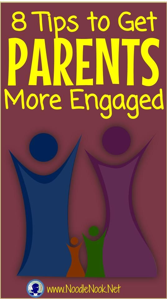 three people with their arms around each other and the text 8 tips to get parents more engaged