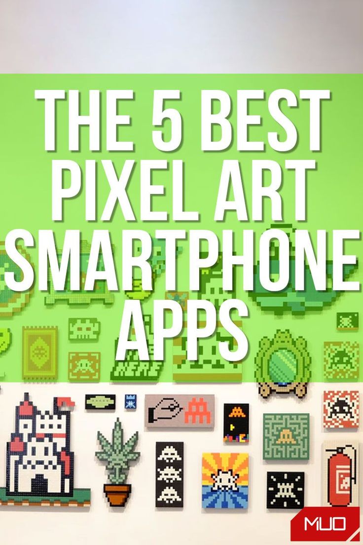 an advertisement for the 5 best pixel art smartphone apps, with text overlaying it