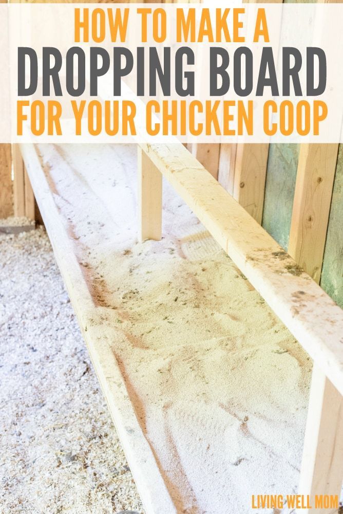 a chicken coop with the words how to make a dropping board for your chicken coop