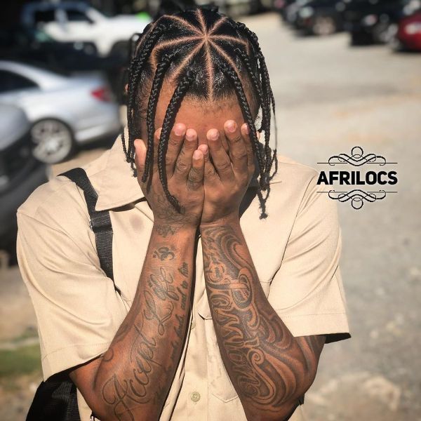 Different Braids For Men, Make Braid Styles, Braided For Men, Men Hair Braids Style, Box Twists Hairstyles Men, Braids On Men Black, High Top Box Braids Men, Box Braid Designs For Men, Braids On Black Man