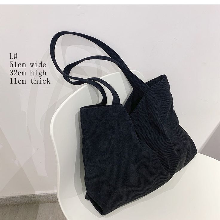 SPECIFICATIONSTypes of bags: Shoulder HandbagsStyle: CasualShape: Casual TotePlace Of Origin: GUANG DONG ProvincePattern Type: SolidOrigin: CN(Origin)Occasion: VersatileNumber of Handles/Straps: SingleModel Number: YJdjb-006Main Material: CanvasItem Type: HandbagsInterior: Cell Phone PocketInterior: Interior Zipper PocketHardness: SoftHandbags Type: Shoulder BagsGender: UnisexExterior: Solid BagClosure Type: No zipperSize: width 29cm（11.5 in）*height 34cm(13.5 in)*bottom width 8 cm(3 in)Maximum s Make A Closet, Corduroy Bag, Winter Tote, Manga Clothes, Casual Handbags, Girls Tote, School Bags For Girls, Handbags Casual, Leather Laptop Bag