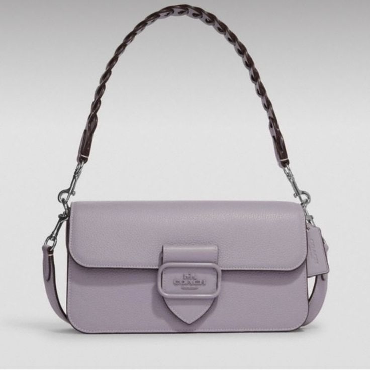 Shoulder Bag And Also Has A Strap To Use As Crossbody. Never Use. New With Tags. Elegant Lavender Formal Bag, Elegant Lavender Shoulder Bag For Daily Use, Luxury Purple Shoulder Bag For Everyday, Elegant Everyday Lavender Shoulder Bag, Formal Purple Shoulder Bag With Branded Hardware, Coach Purple Shoulder Bag For Evening, Elegant Purple Shoulder Bag With Palladium Hardware, Elegant Lavender Bag For Daily Use, Purple Coach Shoulder Bag For Everyday