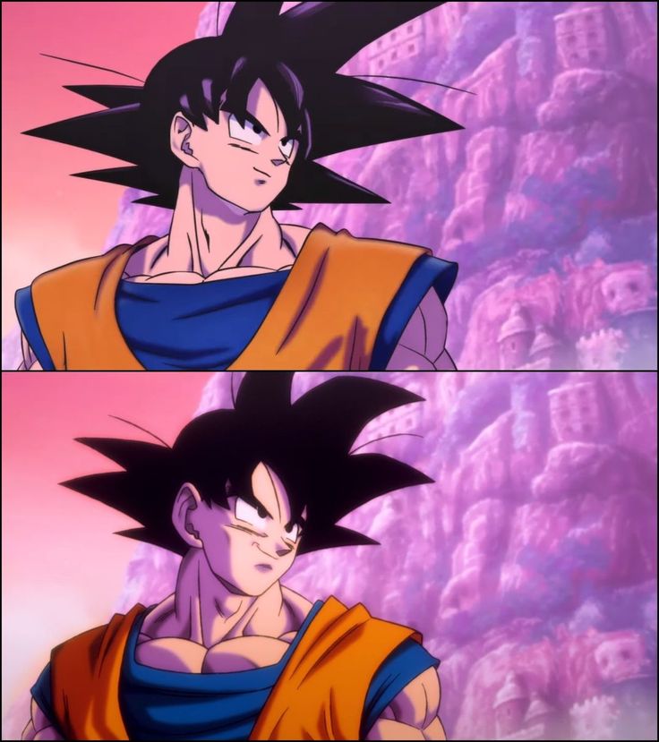 two images of the same character in dragon ball