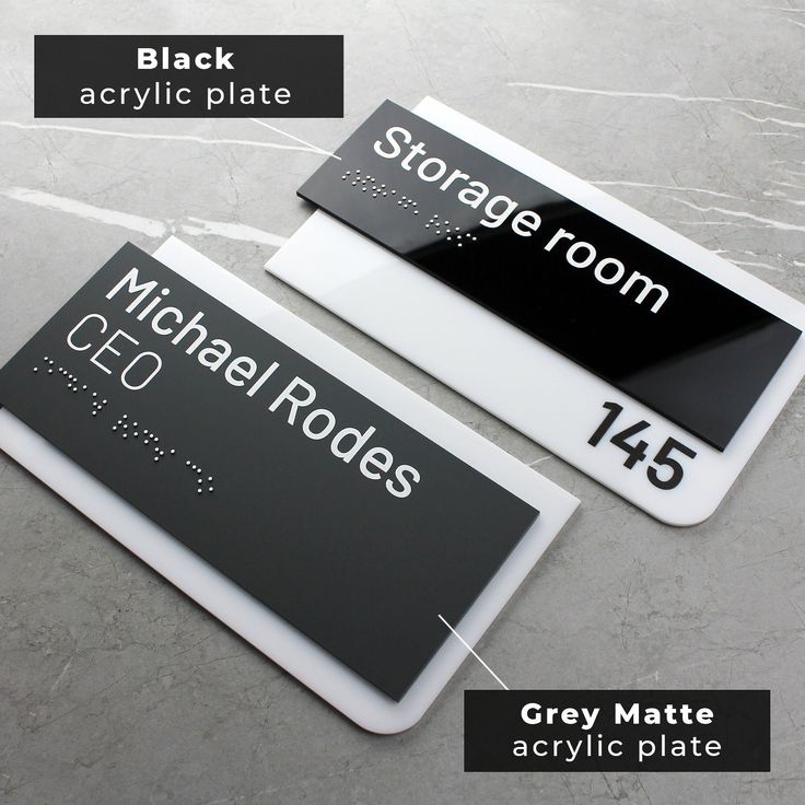 two black and white business cards with the words storage room and michael rides on them