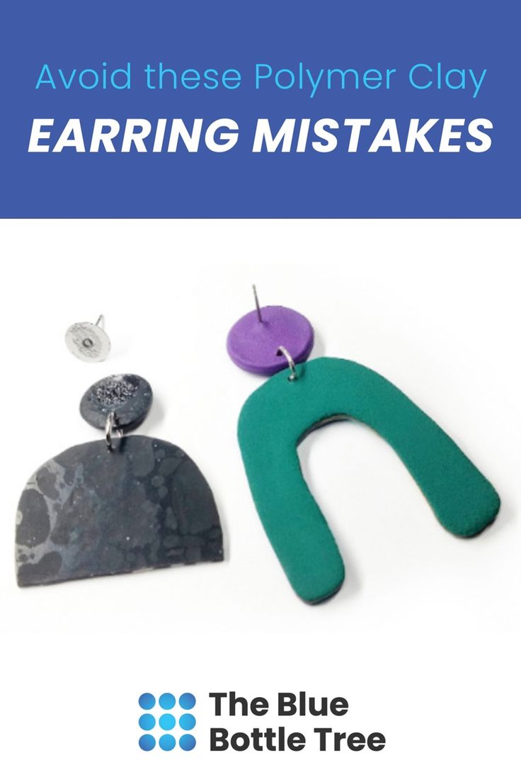 the blue bottle tree is selling polymer clay earrings