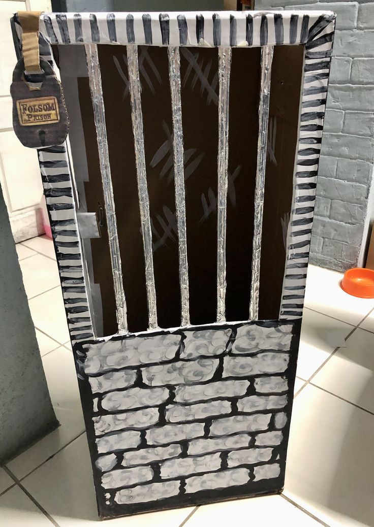 a piece of art made to look like a jail cell