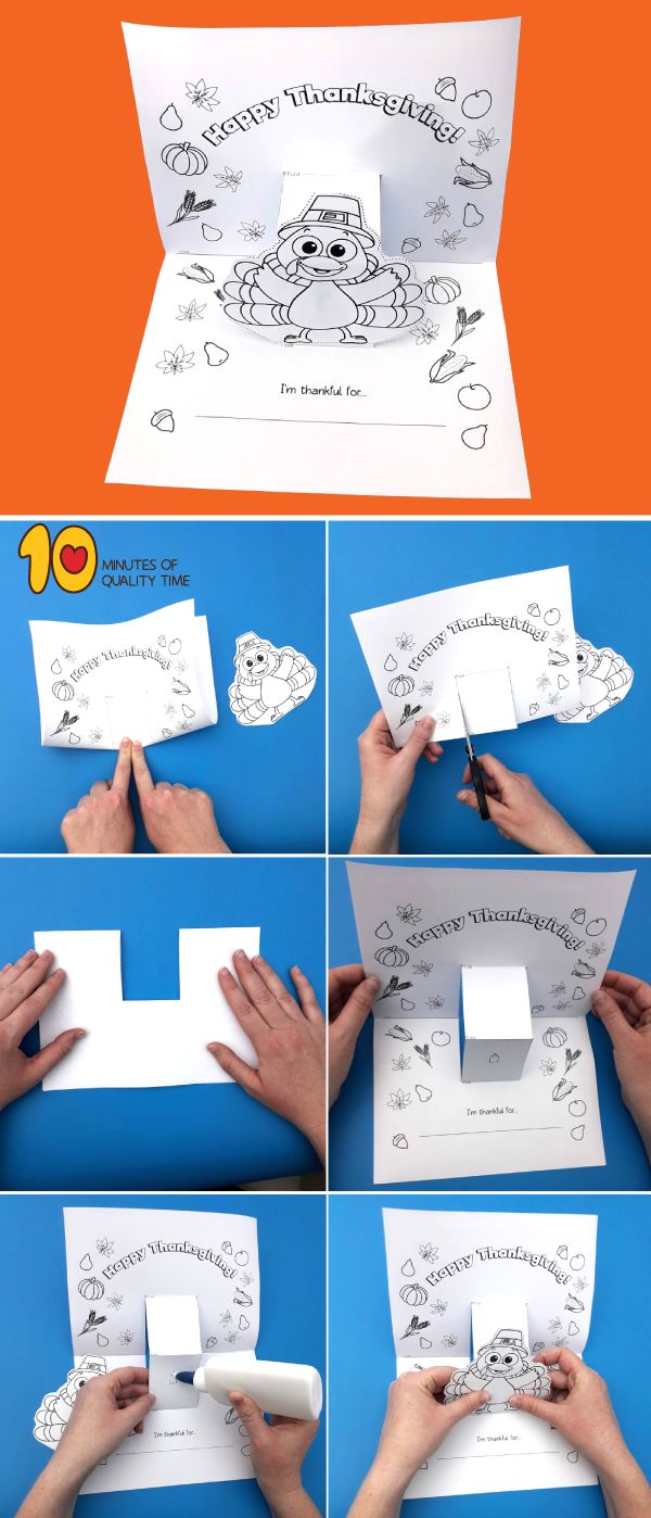 the instructions to make a paper card with pictures