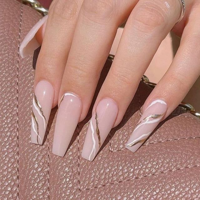 Full Cover Nail Tips, Nails Ballerina, Nagel Tips, Coffin Press On Nails, Fake Nails With Glue, Ballerina Nails, Nail Art Hacks, Acrylic Nails Coffin, False Nail