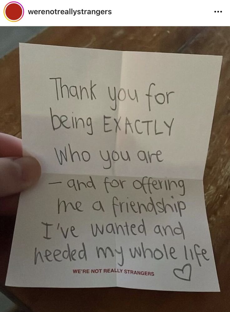 someone is holding up a note that says thank you for being exactly who you are