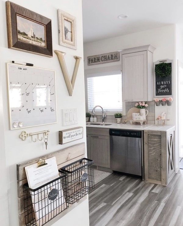 the kitchen is clean and ready to be used as a dining room or family room