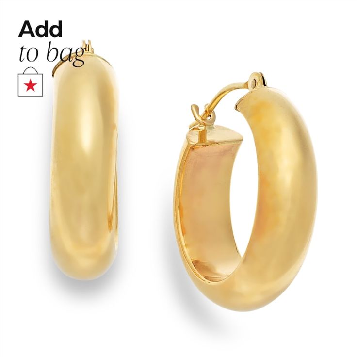 in stock Macy's Small Hoop Earrings As Gift, Macy's Hoop Earrings For Formal Occasions, Classic Hoop Earrings By Macy's For Formal Occasions, Classic Hoop Huggie Earrings, Macy's Classic Hoop Earrings For Formal Occasions, Classic Tarnish Resistant Earrings From Macy's, Classic Tarnish Resistant Earrings By Macy's, Macy's Classic Hoop Earrings For Gift, Classic Round Hoop Earrings Pierced