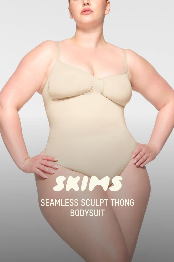 The internet’s favorite sculpting bodysuit, updated for an even better fit. This waist-cinching style enhances your shape with extra compression at the core and waist and has perfectly placed style lines that flatter your bust. Features adjustable straps, a wide crotch for added coverage, and an open gusset with snap closure. Fits true to size. | SKIMS Thong Bodysuit | Light Neutral | 2XL | Seamless Sculpt Sculpting Bodysuit, Cinched Waist, Shapewear, Snap Closure, The Internet, Adjustable Straps, Lounge Wear, Internet