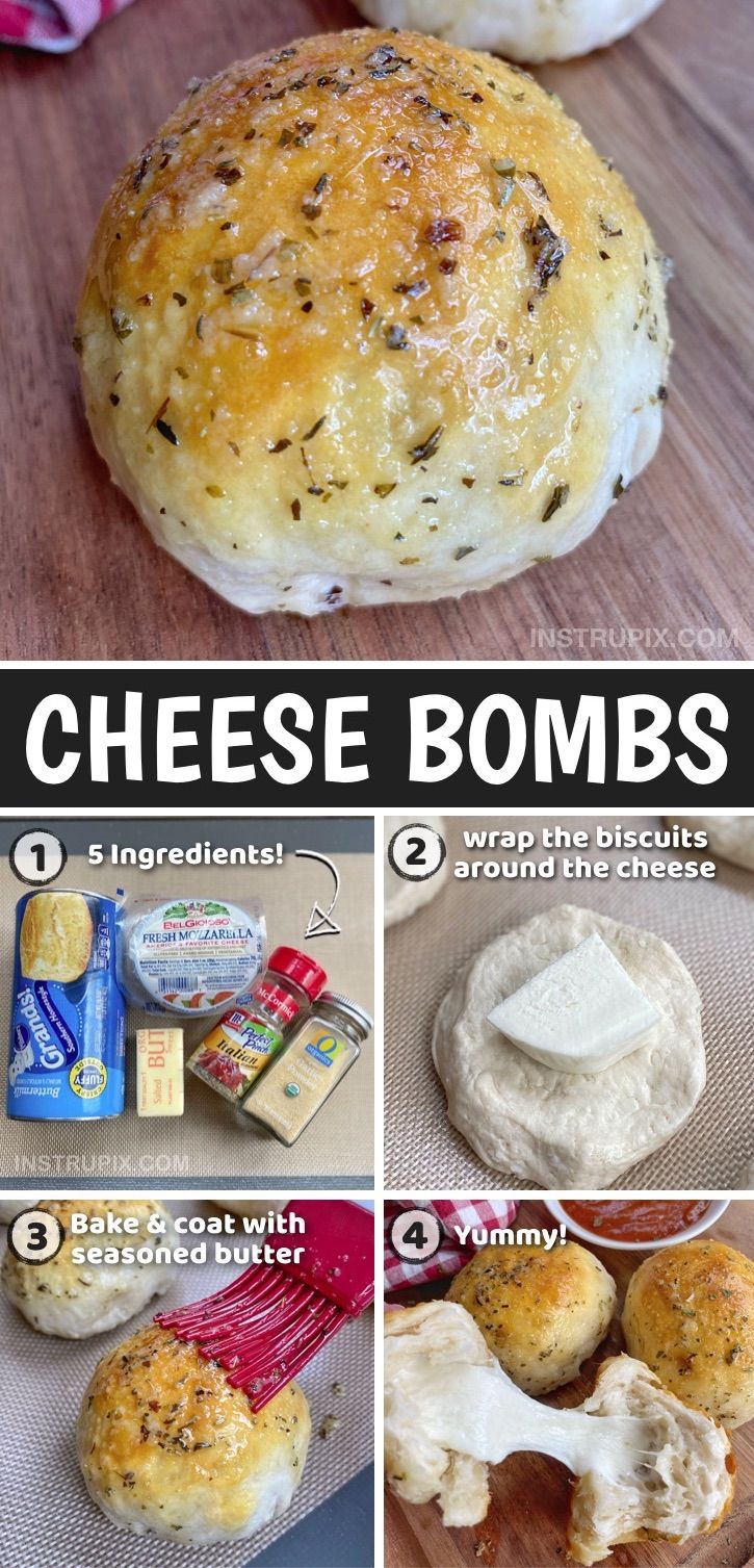 Superfood Snacks, Egg Benedict, Pillsbury Biscuits, Butter Cheese, Easy Comfort Food, Best Comfort Food, Cheese Stuffed, Biscuit Recipe, Garlic Butter