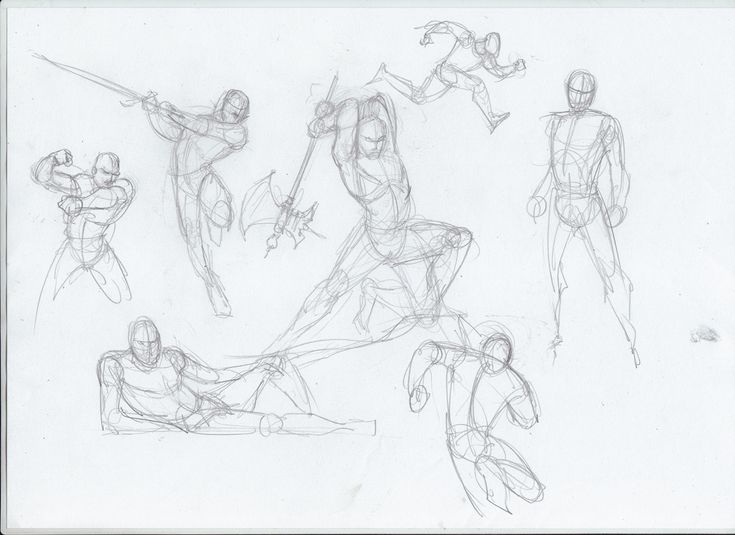 some sketches of people doing different things in the same direction as they are standing and sitting