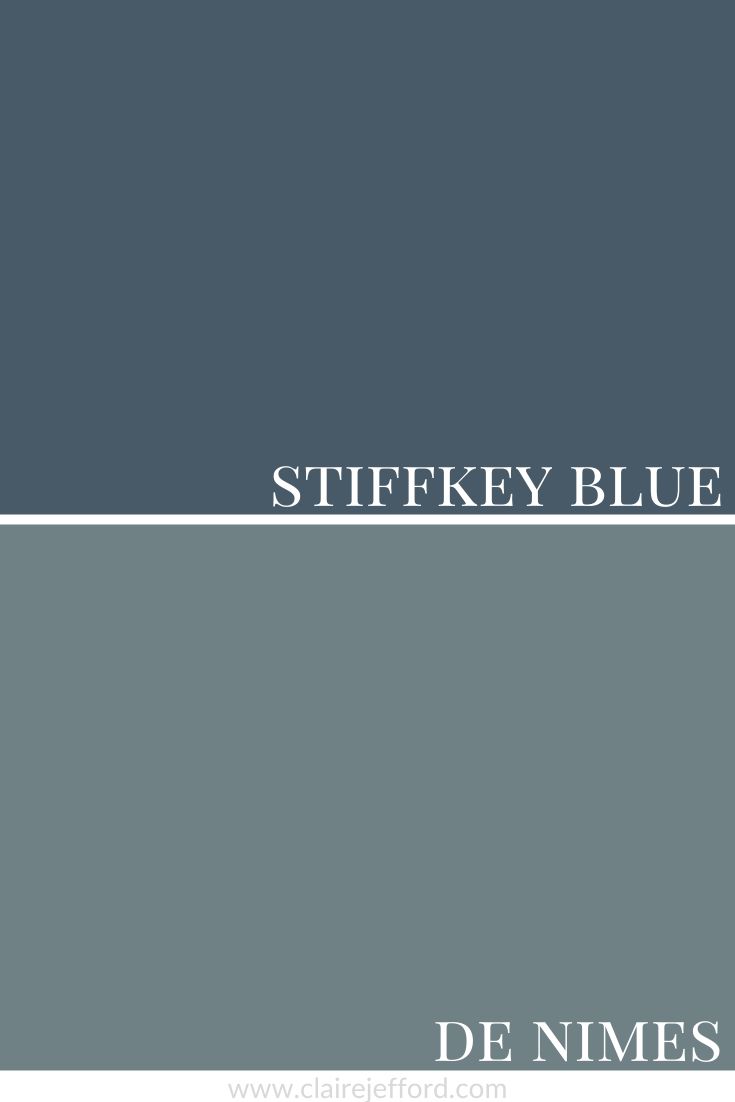 a blue and gray color scheme with the words stiffy blue