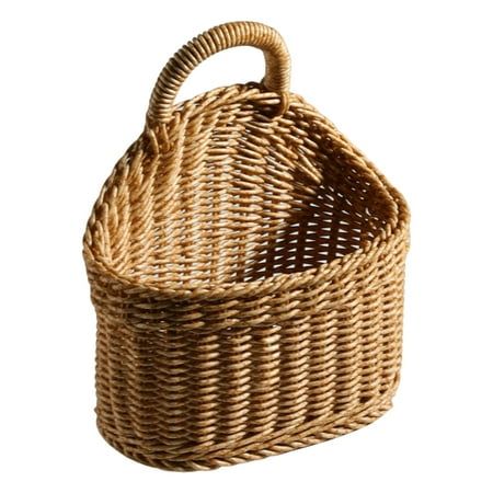 a small basket with handle is shown on a white background