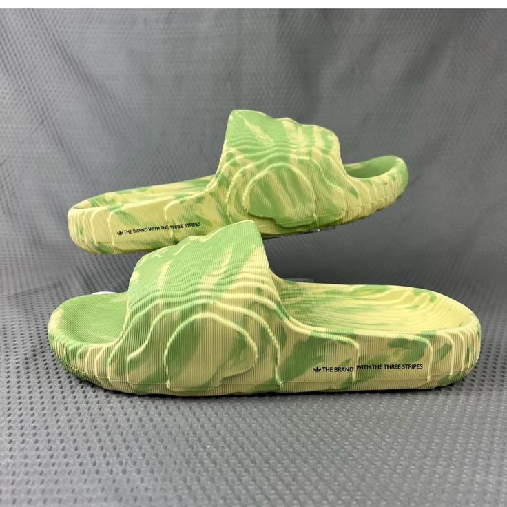 Adidas Adilette 22 Sandals Slides Style Code: Gy1597 Color: Magic Lime Desert Sand Size: 14(48.5) Condition: Brand New Without Box. Spring Green Non-slip Sport Sandals, Green Casual Eva Slippers, Green Non-slip Casual Flip Flops, Casual Green Non-slip Flip Flops, Casual Green Eva Flip Flops, Casual Closed Toe Eva Slides, Comfortable Green Sport Sandals For Summer, Comfortable Green Summer Sport Sandals, Comfortable Green Slip-on Sport Sandals