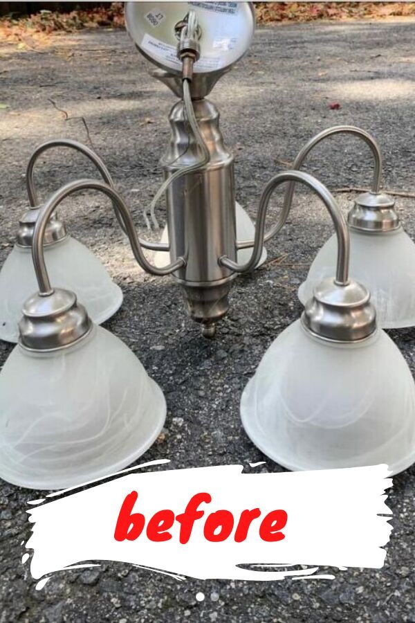 three light fixtures with the words before and after