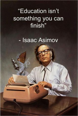 a man sitting at a desk with a typewriter in front of him and an image of a bird on the table