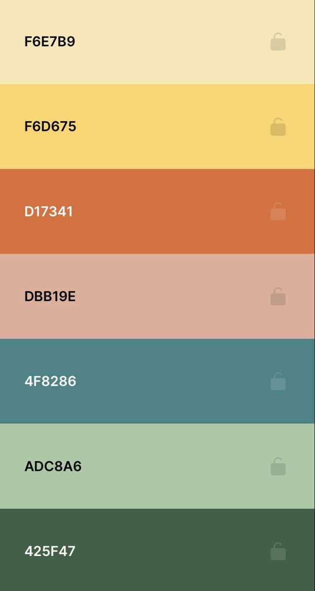 an image of the color chart for different colors and font options on a phone screen