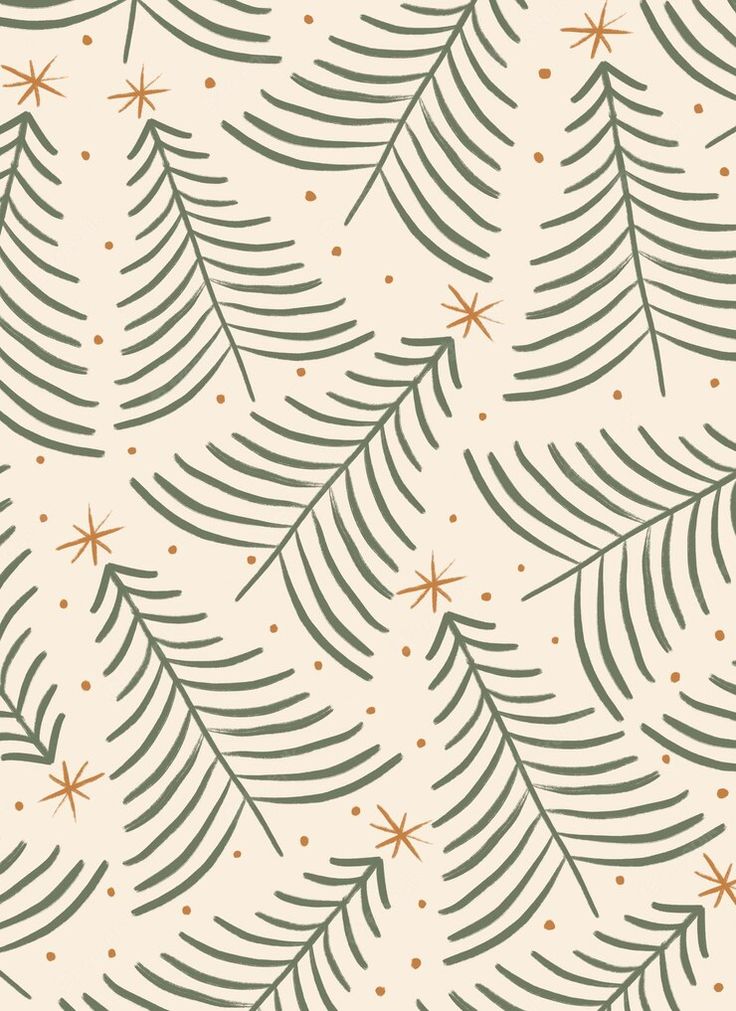 a christmas tree pattern with gold stars on it