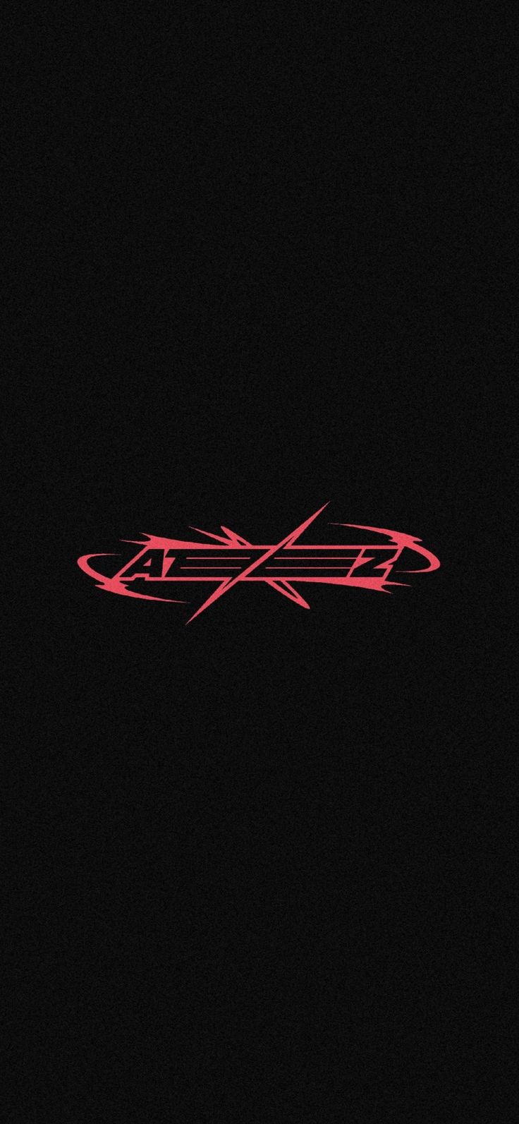 a black background with red lines in the middle and an x on it's side