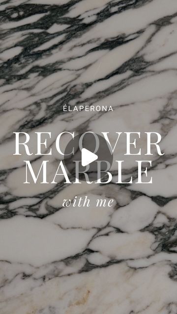 marble with the words recover marble with me in white and black on top of it