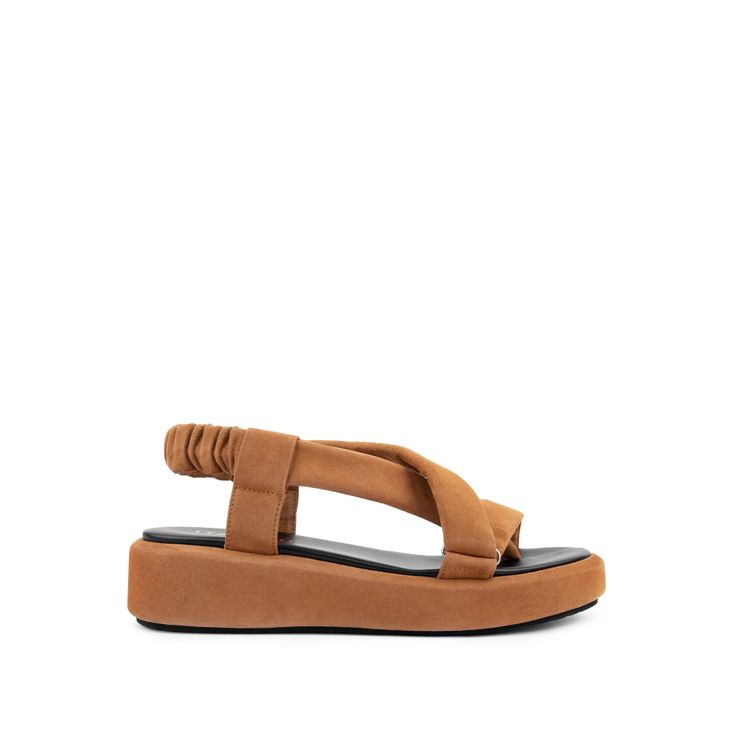 Zanita Sandals | Women’s Sandals | Italian Suede Sandals - Italeau Chic Footbed Sandals With Heel Strap, Chic Brown Cross Strap Sandals, Chic Ankle Strap Sandals With Cushioned Footbed, Brown Cross Strap Slingback Sandals For Spring, Spring Brown Cross Strap Slingback Sandals, Spring Suede Wedge Sandals With Textured Footbed, Spring Cross Strap Footbed Sandals With Textured Footbed, Spring Textured Footbed Cross Strap Sandals, Chic Leather Footbed Sandals For Day Out