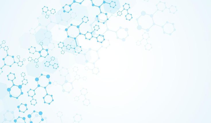 an abstract background with blue and white hexagonals on the left side of the image