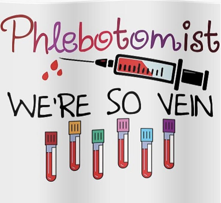 there is a sign that says phlebotomiist we're so vein