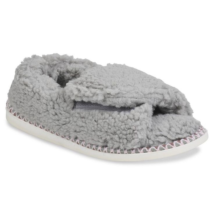 You won't want to take off these cozy scuff slippers from GaaHuu. You won't want to take off these cozy scuff slippers from GaaHuu. SHOE FEATURES Easy slip on style Durable indoor/outdoor soleSHOE CONSTRUCTION Polyester berber upper & lining Memory foam-padded footbed Polyurethane outsoleFIT & SIZING GaaHuu Size ChartSHOE DETAILS Imported Machine wash, dry flat Peep toe Non-skid sole Hook-and-loop tape 0.375-in. platform Size: Small. Color: Grey. Gender: female. Age Group: adult. Comfy Slip-on Synthetic Slippers, Comfy Synthetic Closed Toe Slippers, Comfy Closed Toe Synthetic Slippers, Comfortable Synthetic Slippers With Soft Sole, Comfortable Slippers With Soft Sole, Cozy Flat Slippers With Cushioned Footbed, Cozy Indoor Slippers With Cushioned Footbed, Cozy Cushioned Indoor Slippers, Comfortable Slippers With Plush Lining