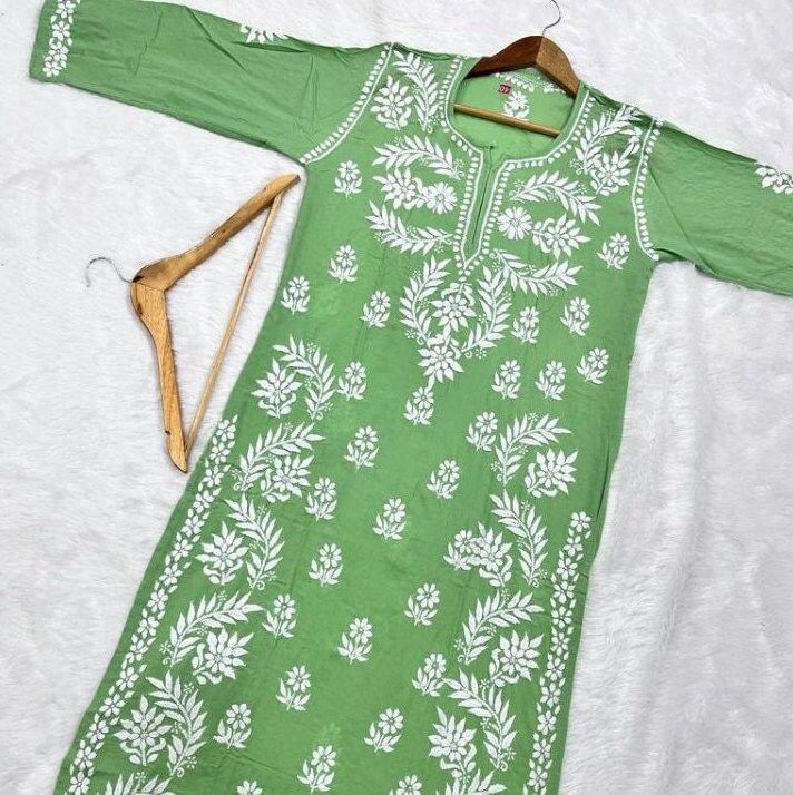 Green col cotton kurta chickankaari work ghaans patti phanda stitch White Cotton Traditional Wear For Spring, Unstitched Cotton Salwar Kameez With Gota Work, Traditional Cotton Wear For Summer, Spring Cotton Kurta With Block Print, Cotton Salwar Kameez With Gota Work For Eid, Semi-stitched Cotton Salwar Kameez For Spring, Eid Cotton Salwar Kameez With Gota Work, Cotton Block Print Kurta For Diwali, Spring Cotton Traditional Wear With Chikankari Embroidery