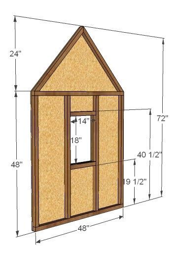 a shed with measurements for the side wall and door, shown in front of a white background