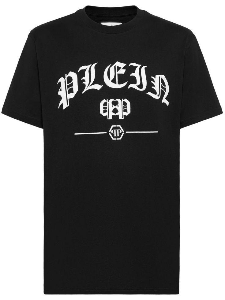 black cotton logo print to the front crew neck short sleeves straight hem Casual Black T-shirt With Monogram Print, Black T-shirt With Signature Print For Streetwear, Streetwear Monogram Print Short Sleeve T-shirt, Monogram Print Short Sleeve T-shirt For Streetwear, Short Sleeve Monogram Print T-shirt For Streetwear, Classic Black T-shirt With Letter Print, Graphic Tee With Monogram Print And Short Sleeves, Cotton Monogram Print Graphic Tee, Streetwear Monogram Print Crew Neck T-shirt