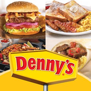 the menu for denny's is shown here