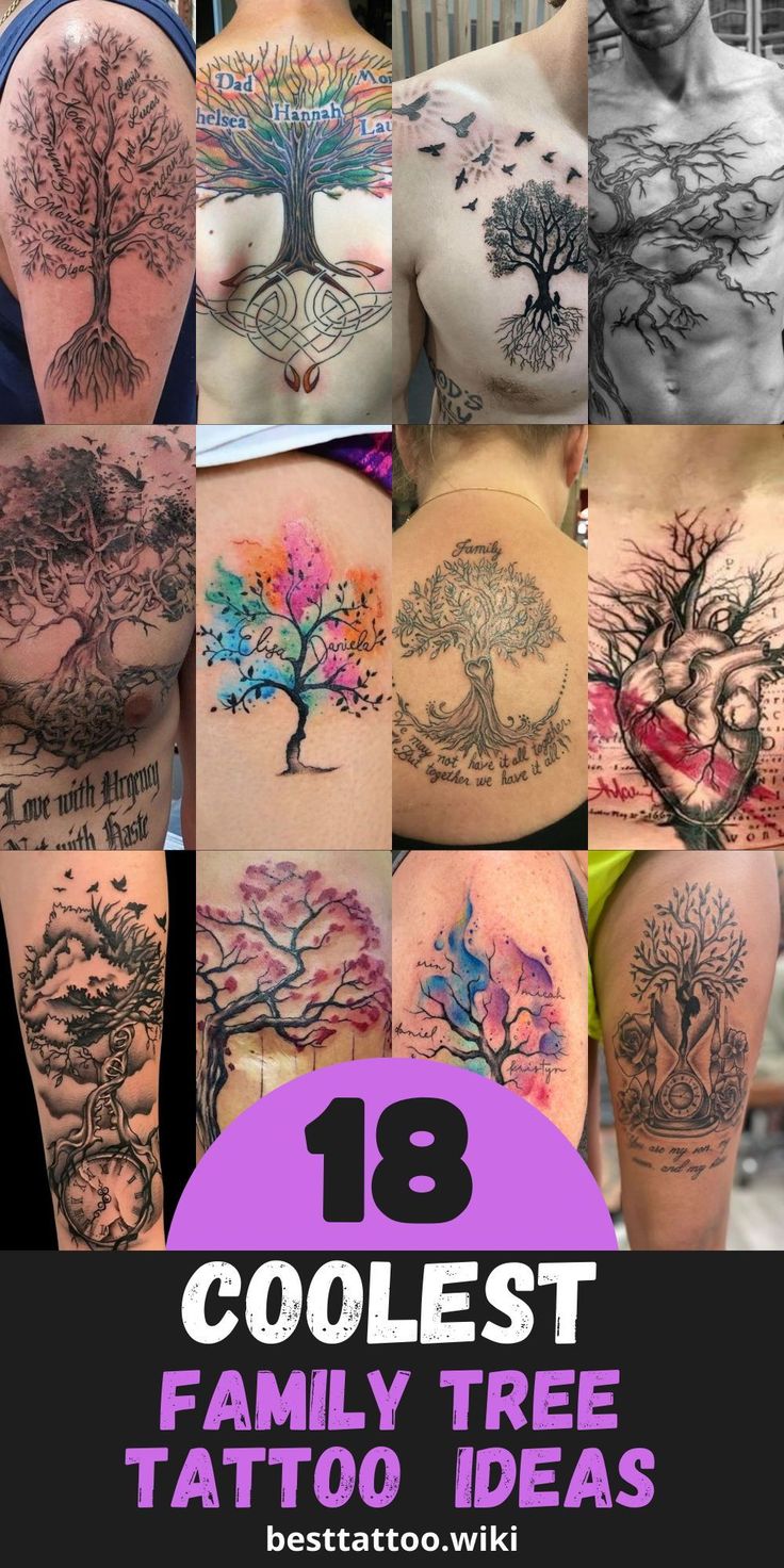 the top ten coolest family tree tattoo ideas for men and women in their tattoos