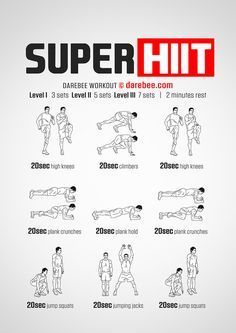 the super burn workout poster shows how to do it